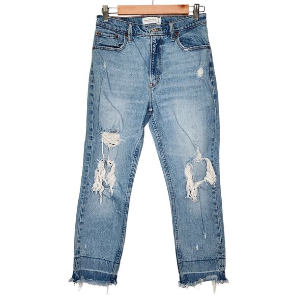 Abercrombie & Fitch High Rise Mom Jean 4/27 SHORT - Picture 1 of 7